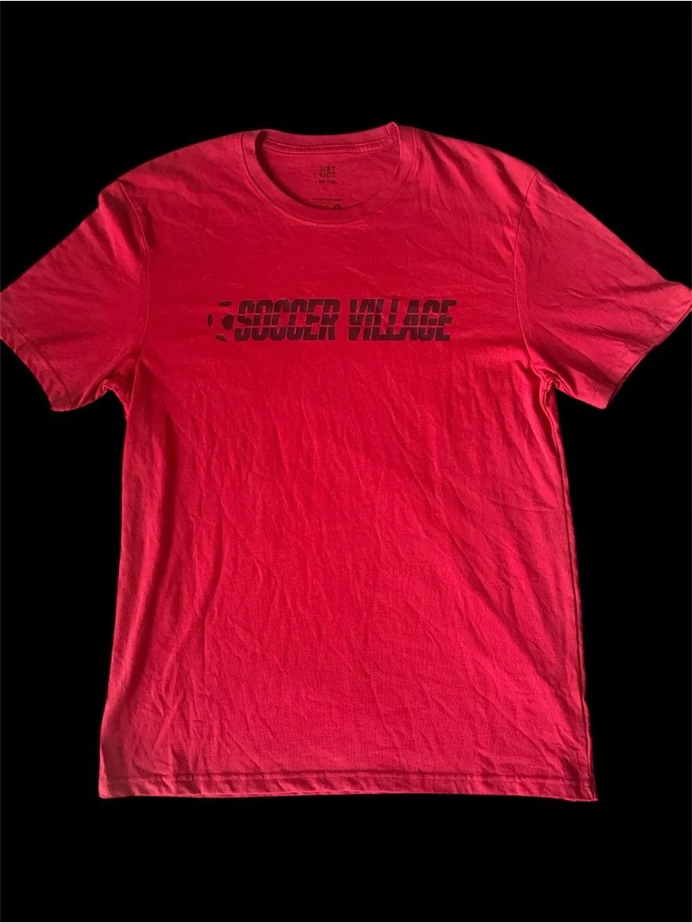District Re-Tee Short-Sleeve Tee with Black 'Soccer Village' Graphic!